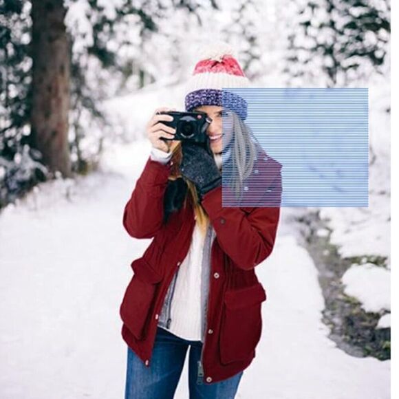 Beyove Thicken Warm wine red hooded parka size XXL NWT - Picture 3 of 5